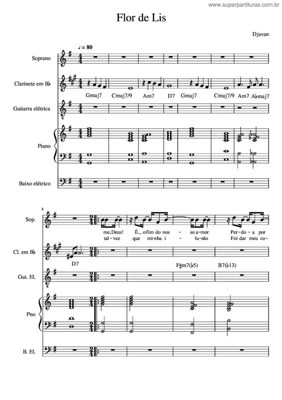Partitura da música Flor De Lis v.16