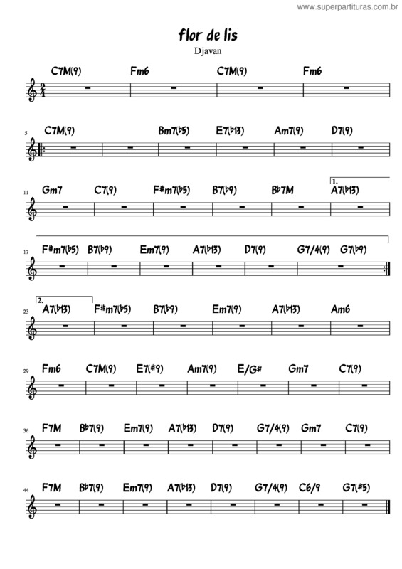 Partitura da música Flor De Lis v.18