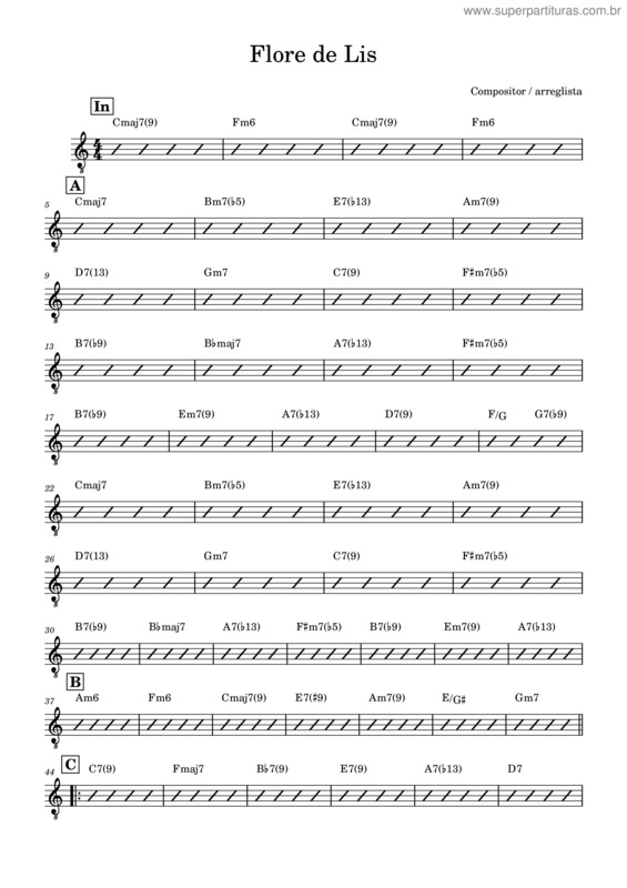 Partitura da música Flor De Lis v.19