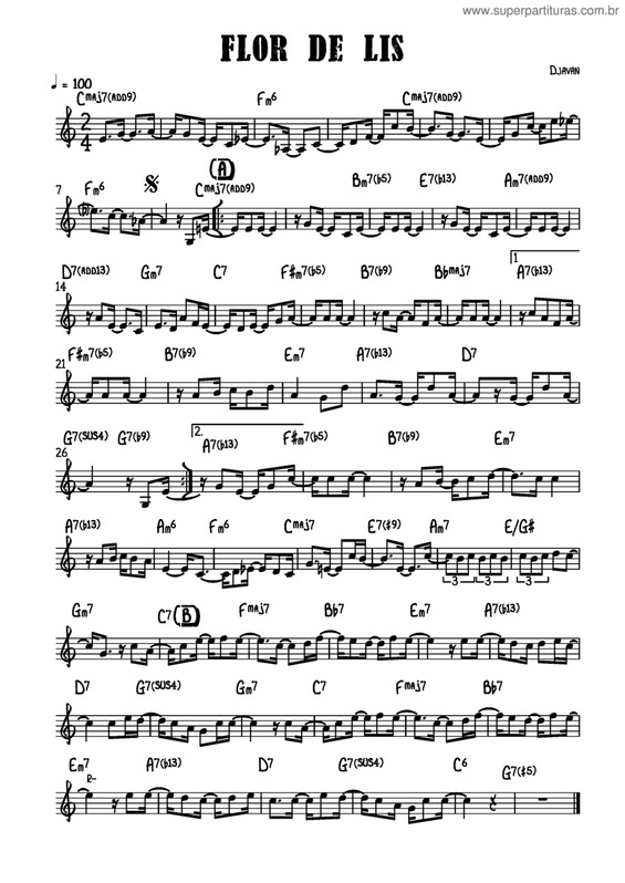 Partitura da música Flor De Lis v.6