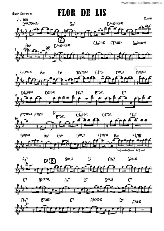 Partitura da música Flor De Lis v.7