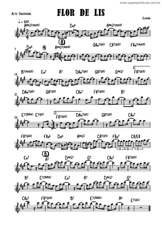 Partitura da música Flor De Lis v.8