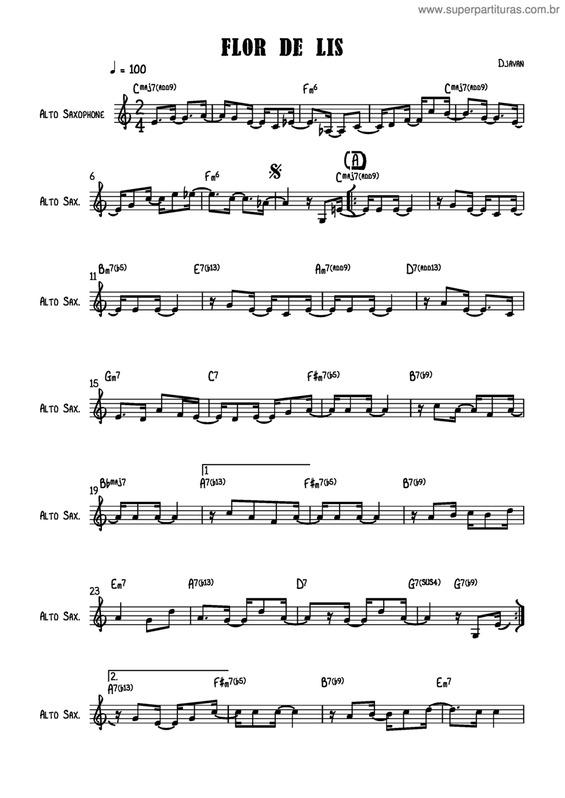 Partitura da música Flor De Lis v.9
