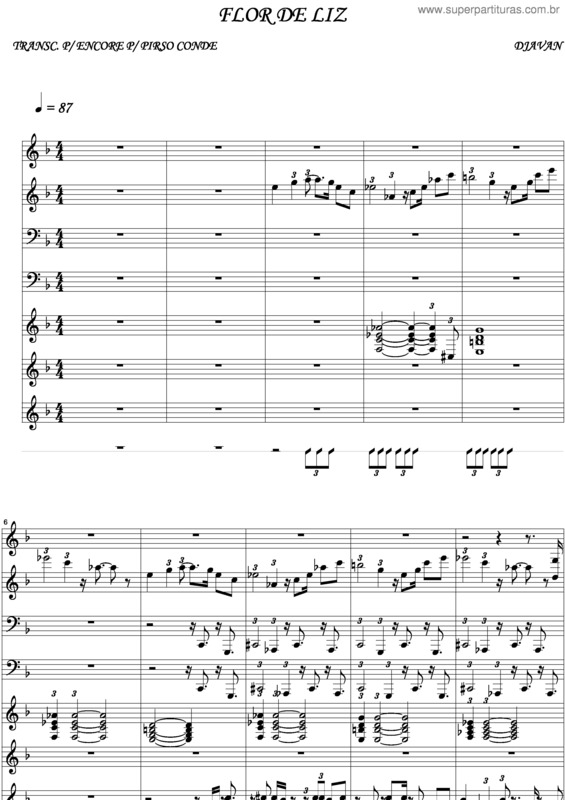 Partitura da música Flor De Liz v.2