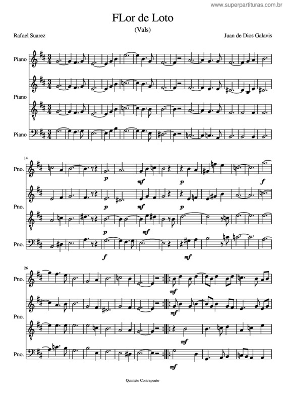 Partitura da música Flor De Loto