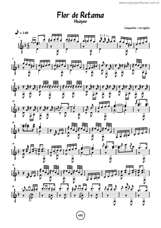 Partitura da música Flor De Retama