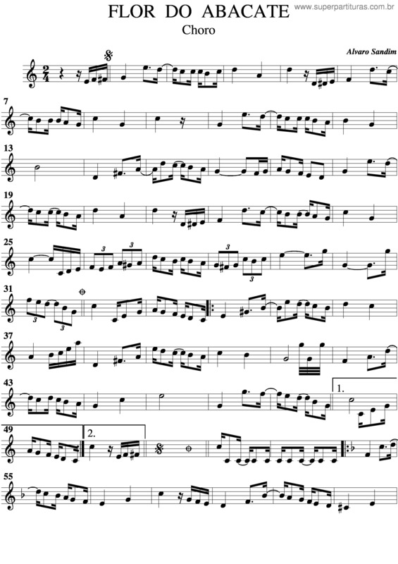 Partitura da música Flor Do Abacate v.3
