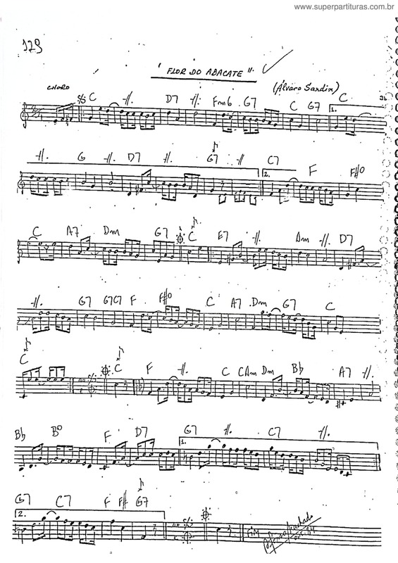 Partitura da música Flor Do Abacate v.4