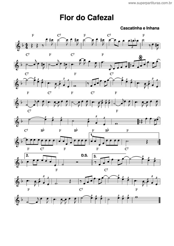 Partitura da música Flor Do Cafezal v.3