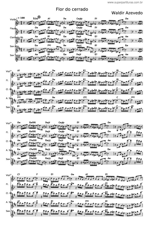 Partitura da música Flor Do Cerrado v.4