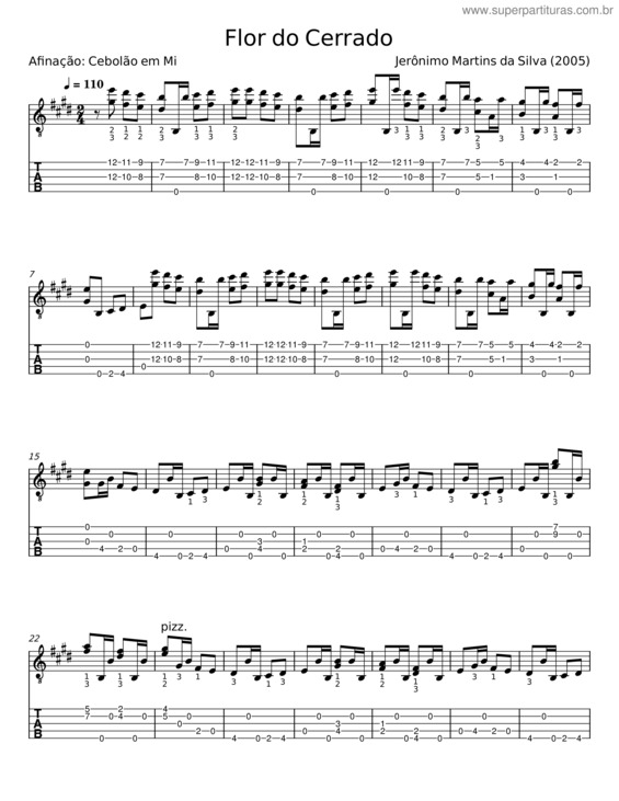 Partitura da música Flor Do Cerrado v.5