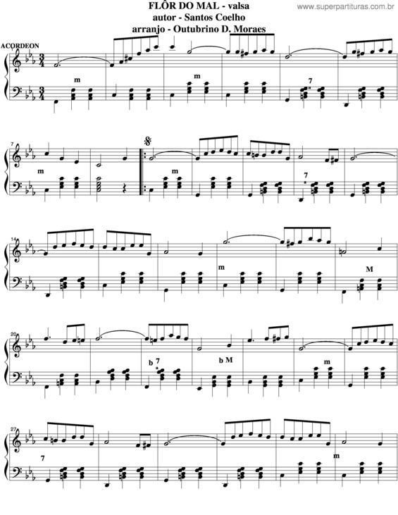 Partitura da música Flor Do Mal v.3