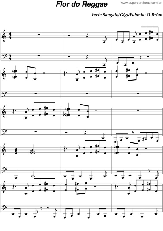 Partitura da música Flor Do Reggae