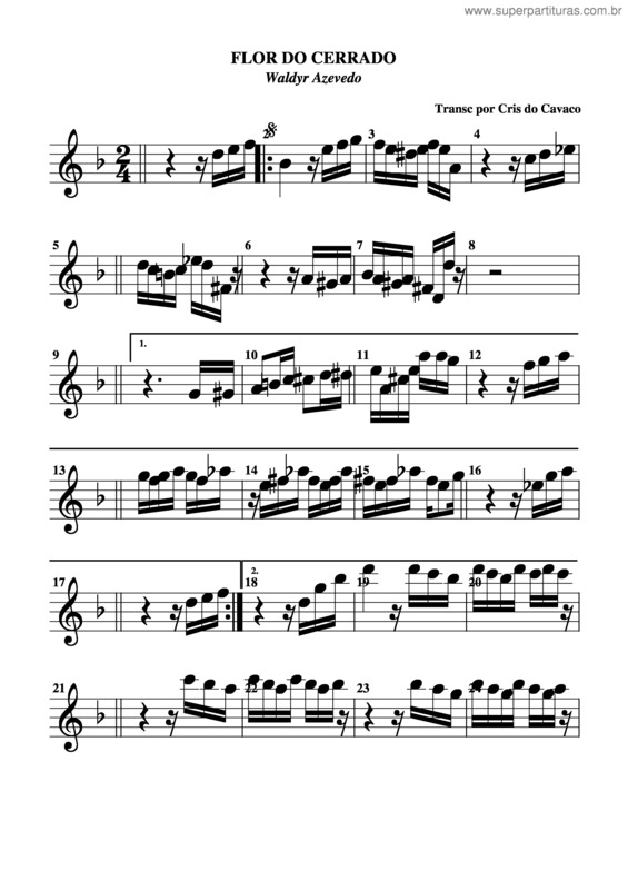 Partitura da música Flor Do Serrado v.2