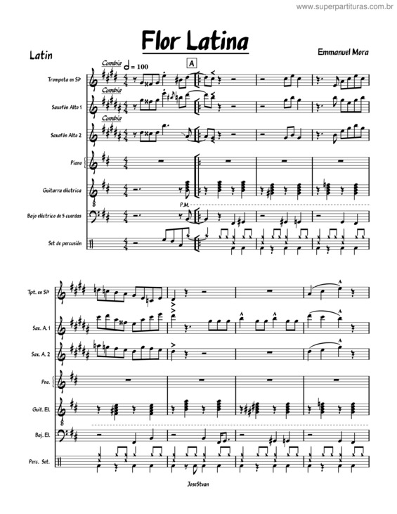 Partitura da música Flor Latina
