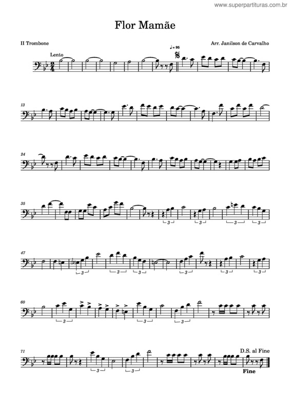 Partitura da música Flor Mamãe v.2