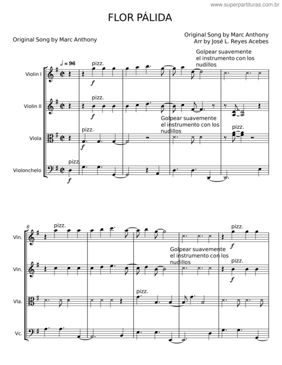 Partitura da música Flor Pálida – Marc Anthony v.3