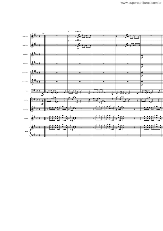 Partitura da música Flor Pálida – Vegas Drum & Bugle Corps