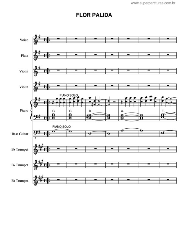 Partitura da música Flor Palida v.2
