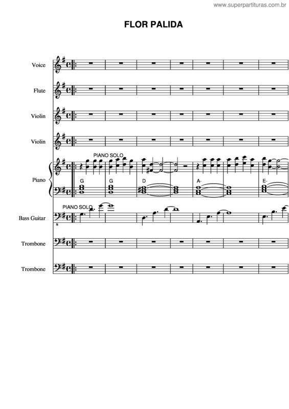 Partitura da música Flor Palida v.3