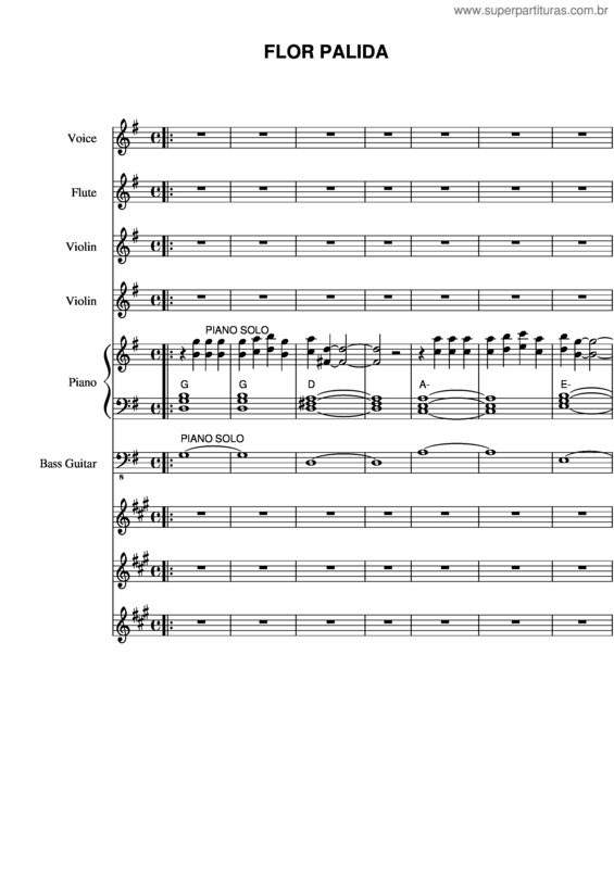 Partitura da música Flor Palida v.4