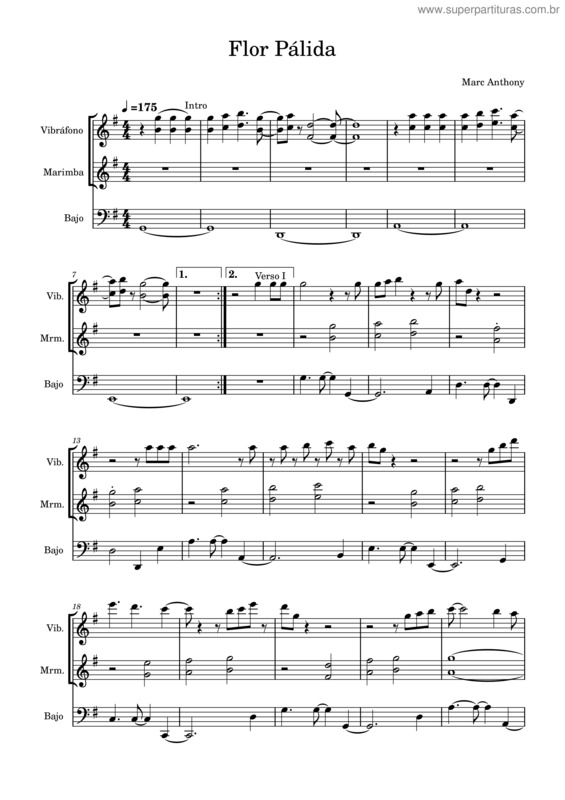 Partitura da música Flor Pálida v.7