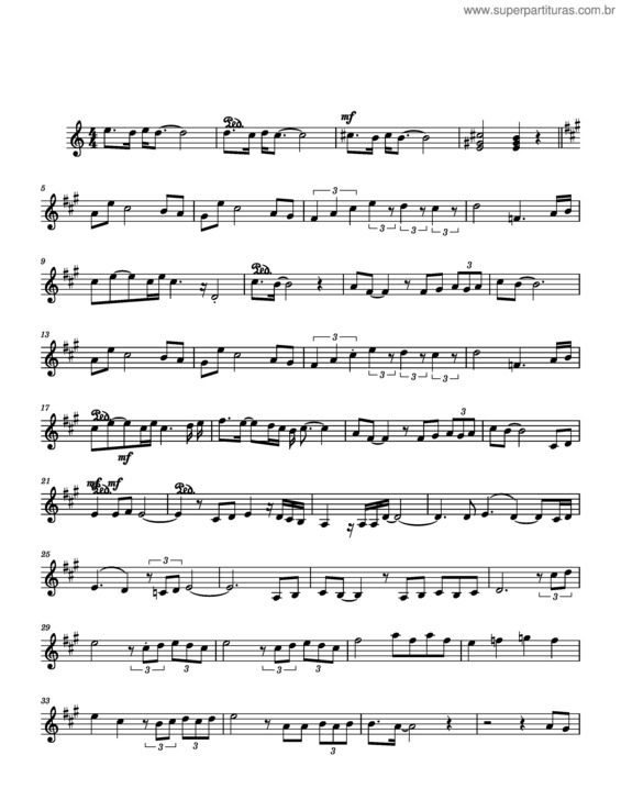 Partitura da música Flor v.5