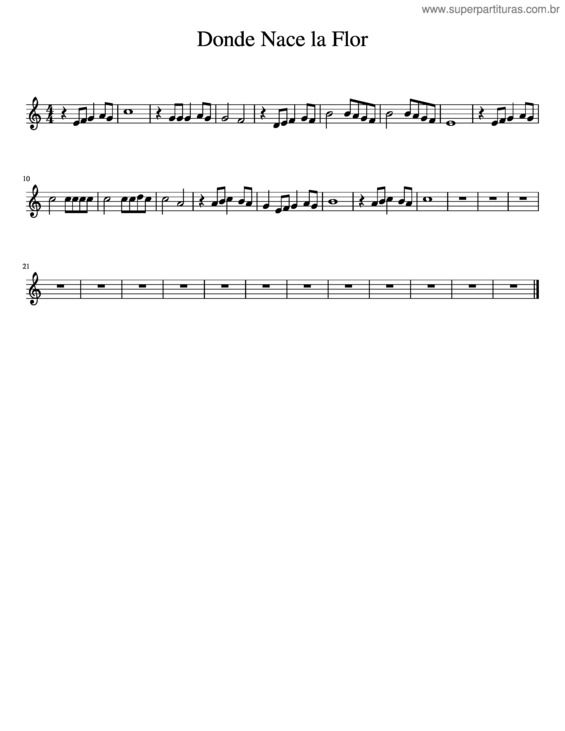 Partitura da música Flor v.6