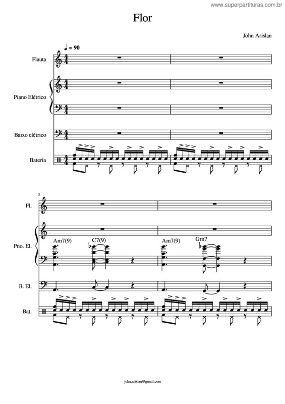 Partitura da música Flor v.7