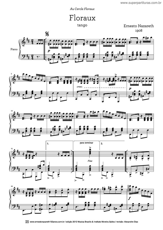 Partitura da música Floraux v.2