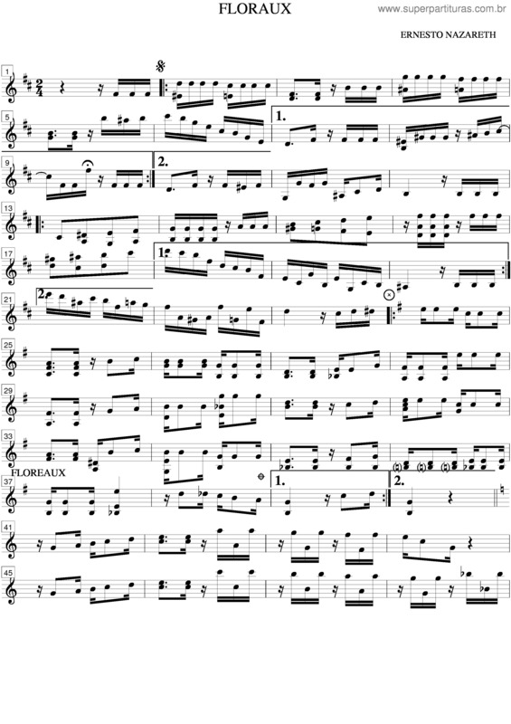 Partitura da música Floraux v.3