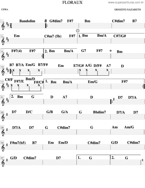 Partitura da música Floraux v.4