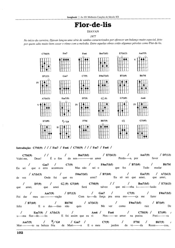 Partitura da música Flos de Lis