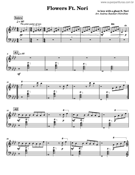 Partitura da música Flowers Ft. Nori