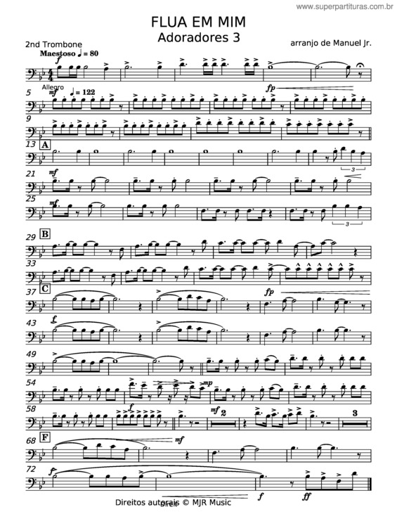 Partitura da música Flua Em Mim – Ministério Koinonya De Louvor