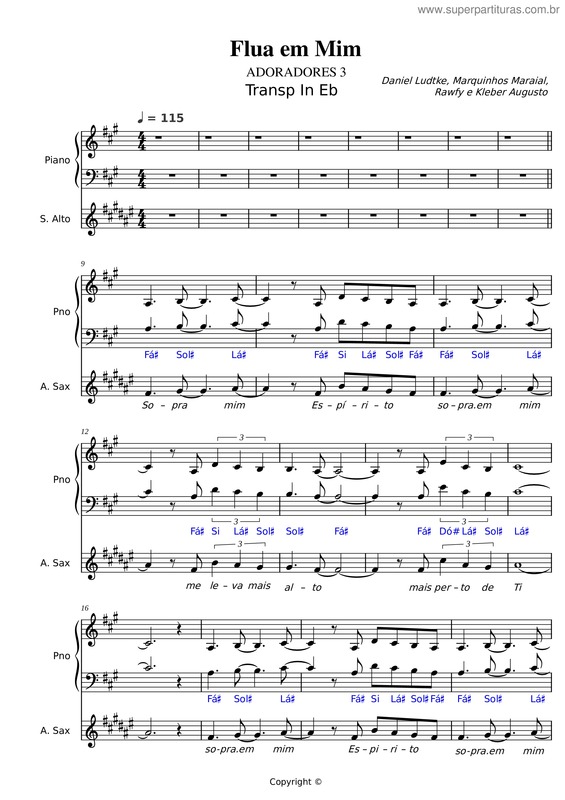 Partitura da música Flua Em Mim v.4
