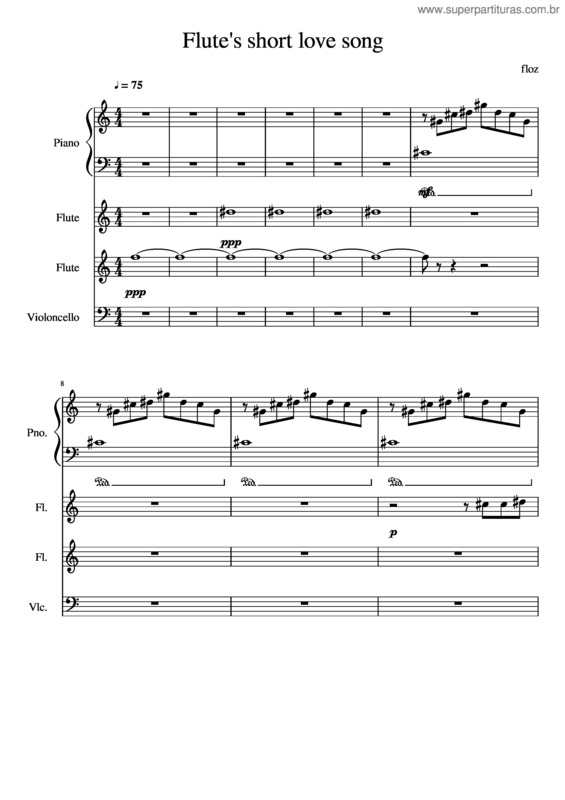 Partitura da música Flute`S Short Love Song