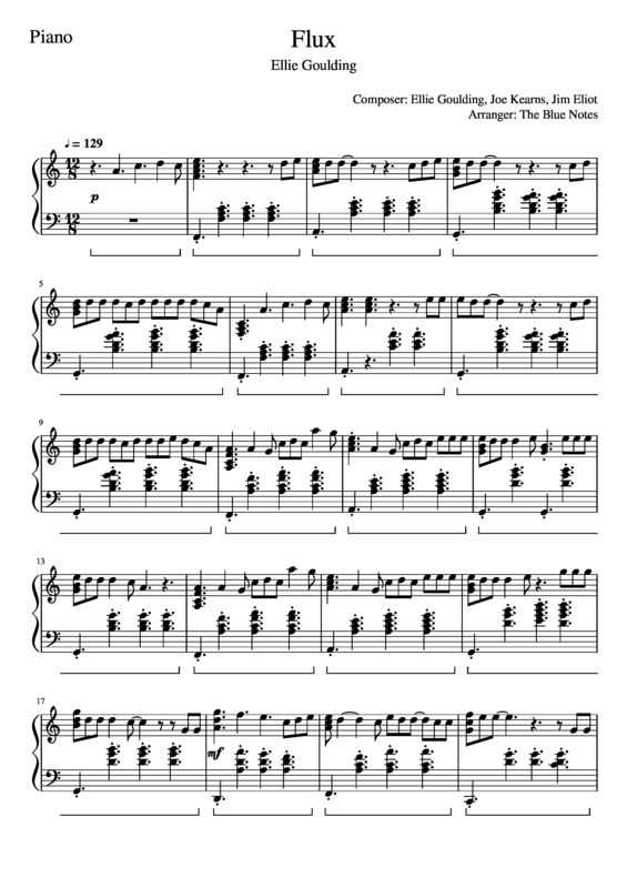 Partitura da música Flux