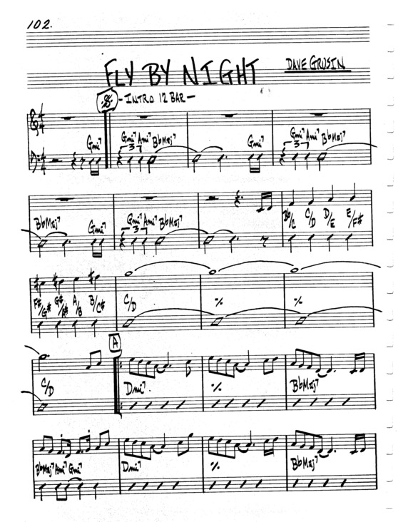 Partitura da música Fly By Night v.3