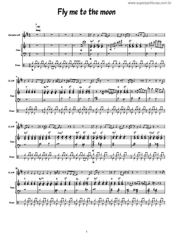 Partitura da música Fly Me To The Moon – Band