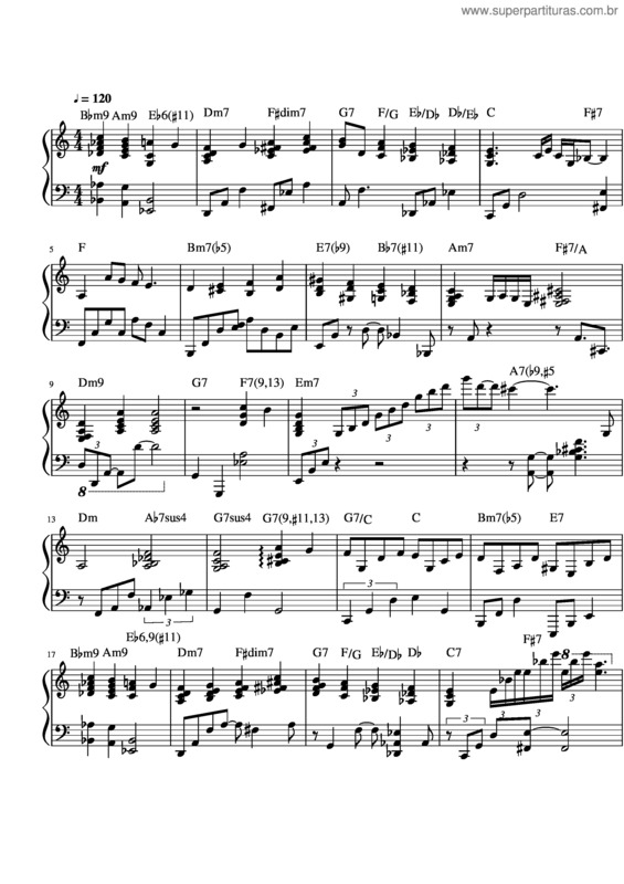 Partitura da música Fly Me To The Moon – Bart Howard