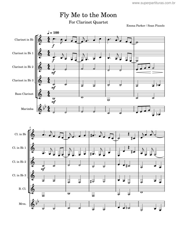 Partitura da música Fly Me To The Moon – Frank Sinatra Fly Me To The Moon v.3