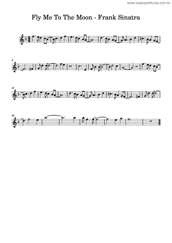 Partitura da música Fly Me To The Moon – Frank Sinatra v.2