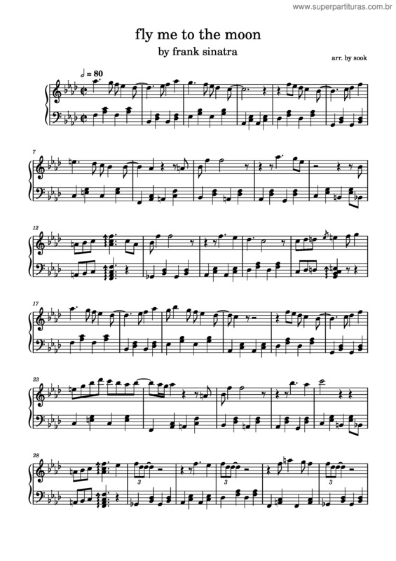 Partitura da música Fly Me To The Moon – Frank Sinatra v.3