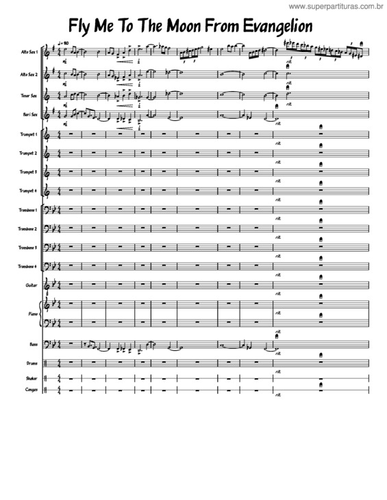 Partitura da música Fly Me To The Moon From Evangelion
