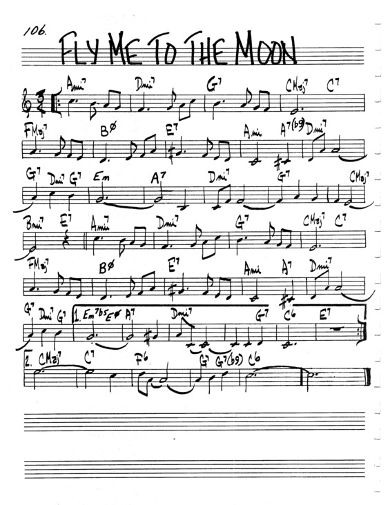 Partitura da música Fly Me To The Moon v.10