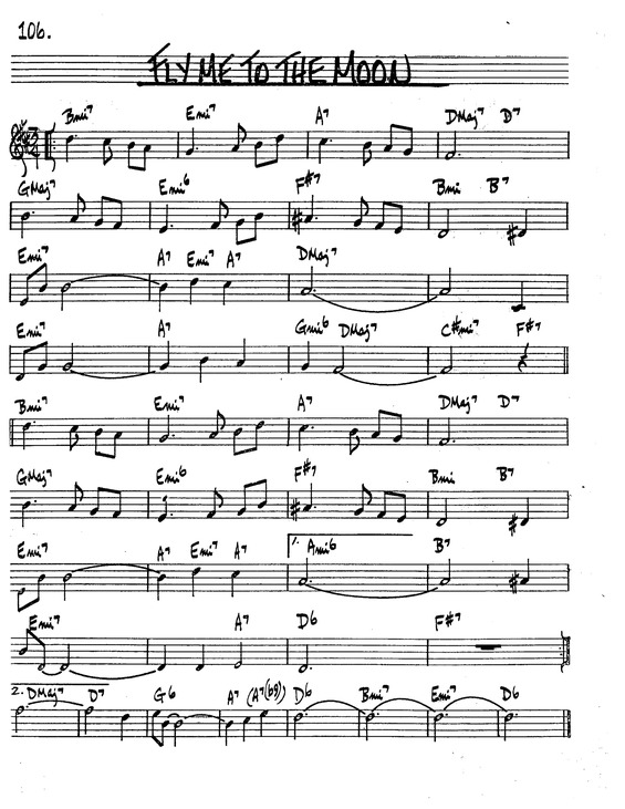 Partitura da música Fly Me To The Moon v.14