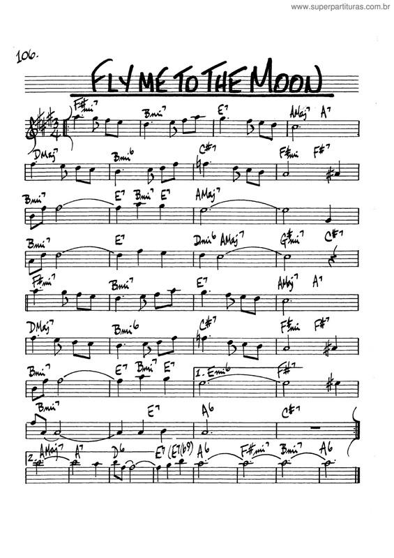 Partitura da música Fly Me To The Moon v.17