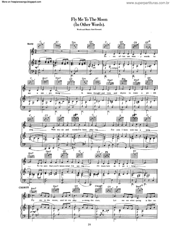 Partitura da música Fly Me To The Moon v.18