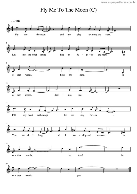 Partitura da música Fly Me To The Moon v.21